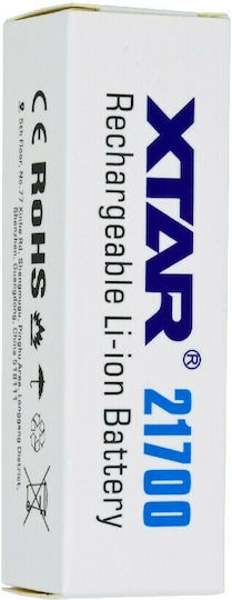 XTAR Επαναφορτιζόμενη Μπαταρία 21700 Li-ion 4900mAh 3.6V 1τμχ