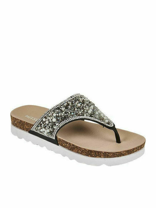 Mitsuko Frauen Flip Flops in Schwarz Farbe