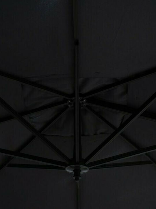 Hanging Circular Aluminum Raffaella Anthracite 3m
