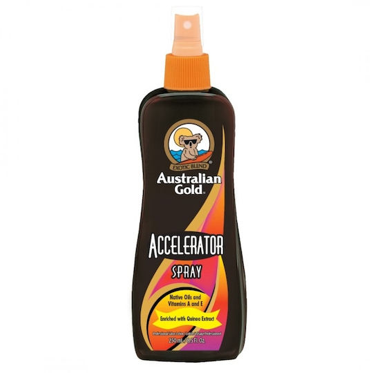 Australian Gold Spray Accelerator de Bronzare Intensă Ulei de Plajă Rezistent la Apă pentru Corp Spray 250ml