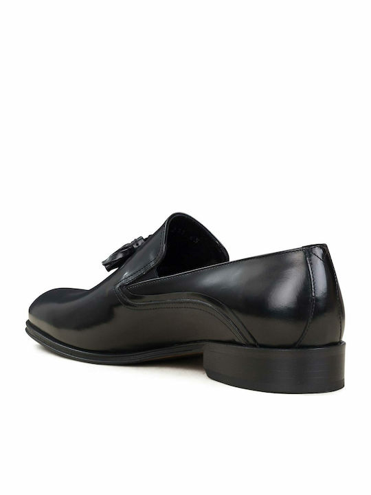 Δερμάτινα Ανδρικά Loafers σε Μαύρο Χρώμα