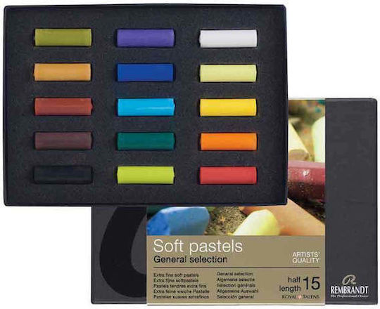 Royal Talens Rembrandt Soft Pastels General Selection Σετ Κηρομπογιές Half Length 15τμχ