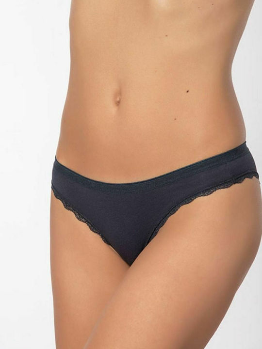 Agata Βαμβακερά Γυναικεία Slip MultiPack με Δαντέλα