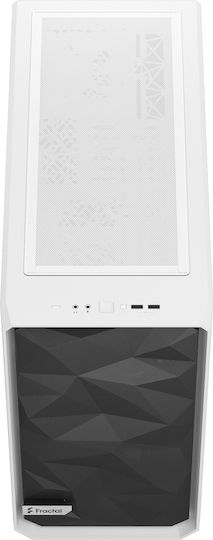 Meshify 2 Lite Gaming Midi Tower Computer Case with Side Window White TG Clear Tint