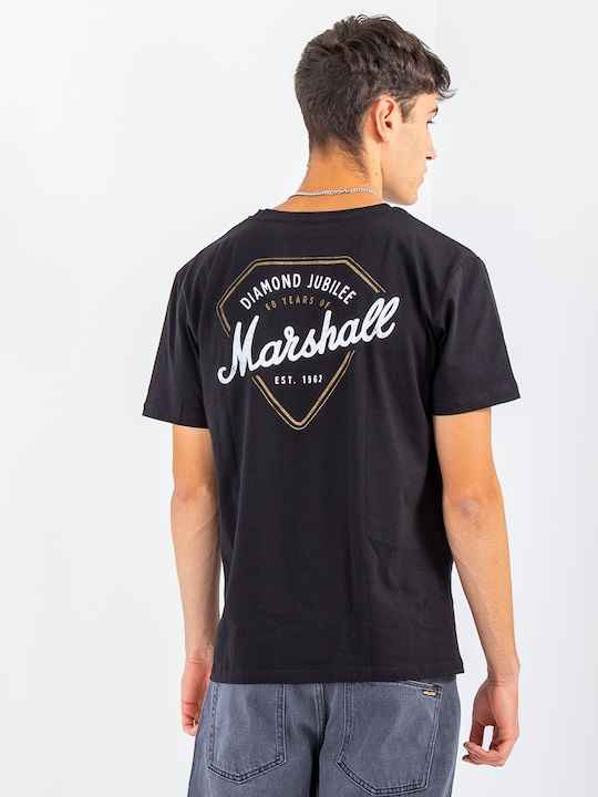 Franklin & Marshall 60th Anniversary Ανδρικό T-shirt Μαύρο Μονόχρωμο