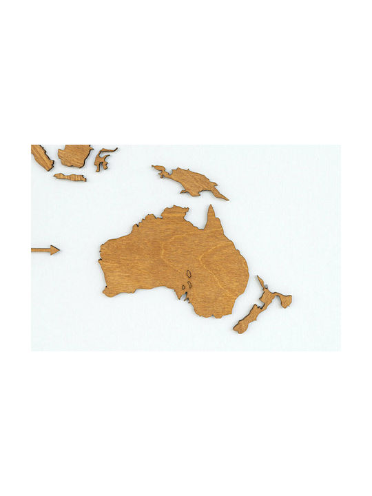Wall Decor World Map Handmade Wooden 115x65cm
