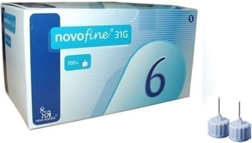 Novo Nordisk NovoFine Insulin Needles 31G x 6mm 100pcs