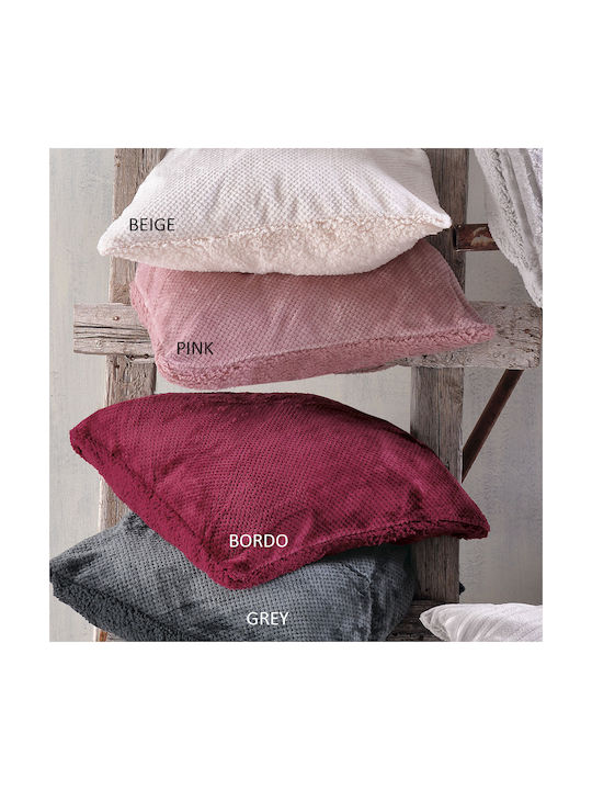 Rythmos Decorative Pillow Case Alvaro Fleece Pink 50x50cm.