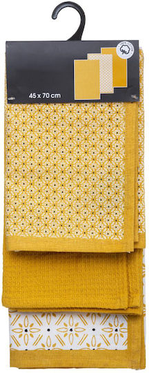Atmosphera Tea Towel from 100% Cotton Ochra 45x70cm 3pcs Atmosphera Tea Towel from 100% Cotton Ochra 45x70cm 3pcs