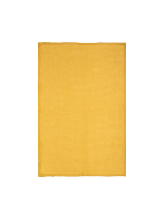 Atmosphera Ποτηρόπανο από 100% Βαμβάκι Ochra 45x70cm 3τμχ