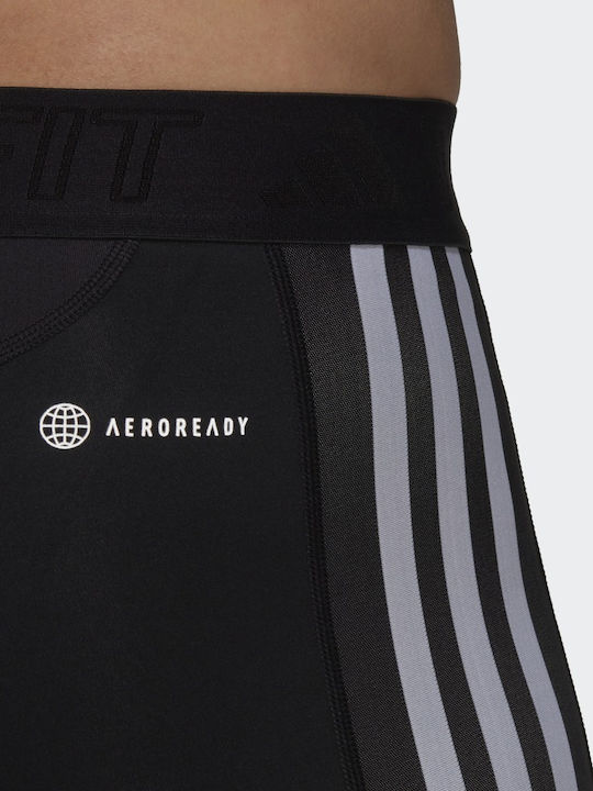 adidas Techfit 3-Stripes Men's Sports Long Leggings Black