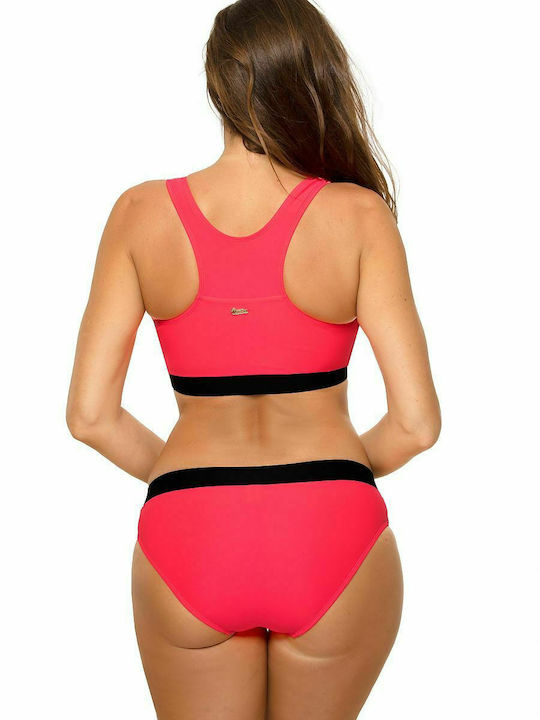 Marko Bikini Set Sports Bra & Slip Bottom Fuchsia