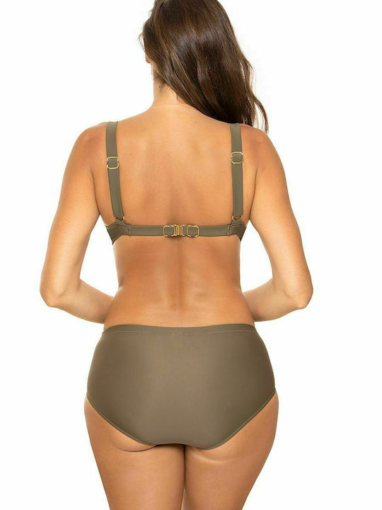 Marko Underwire Bikini Set Bra & Slip Bottom Khaki