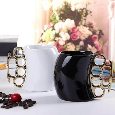 Σιδερογροθιά Black-Gold Tasse Keramik Schwarz 350ml r18649 1Stück