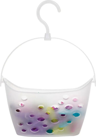 5Five Set Basket with 24 Clothespins made of Plastic 22.5x17x13.5cm White