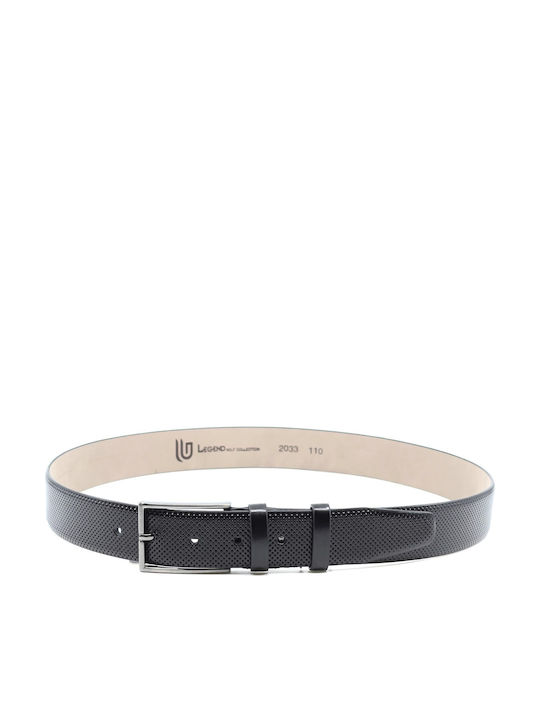 Men's Belt from Artificial Leather Black