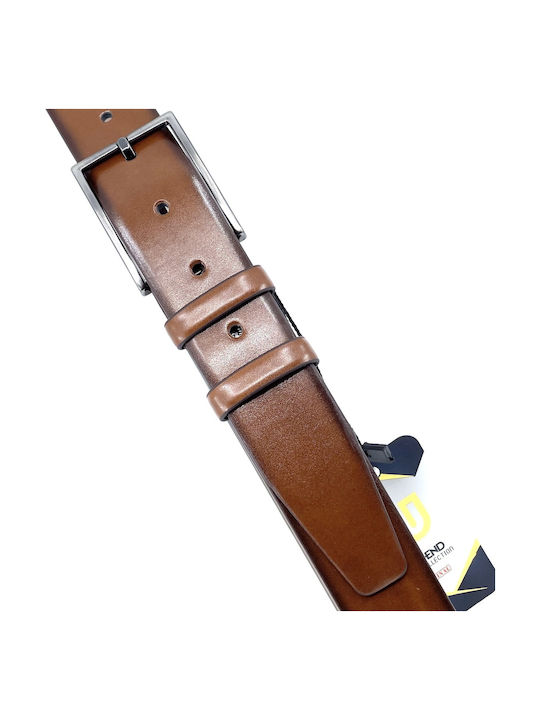 Men's Belt from Artificial Leather Tabac Brown