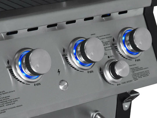 Thermogatz Gs Grill Superior Газово Барбекю Решетка 52брx46брсм. с 3 бр 14кВт и Страничен Нагревател