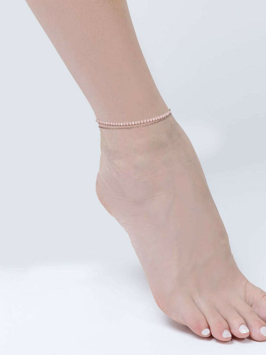 Luca Barra Fußarmband aus Edelstahl Stahl 21cm