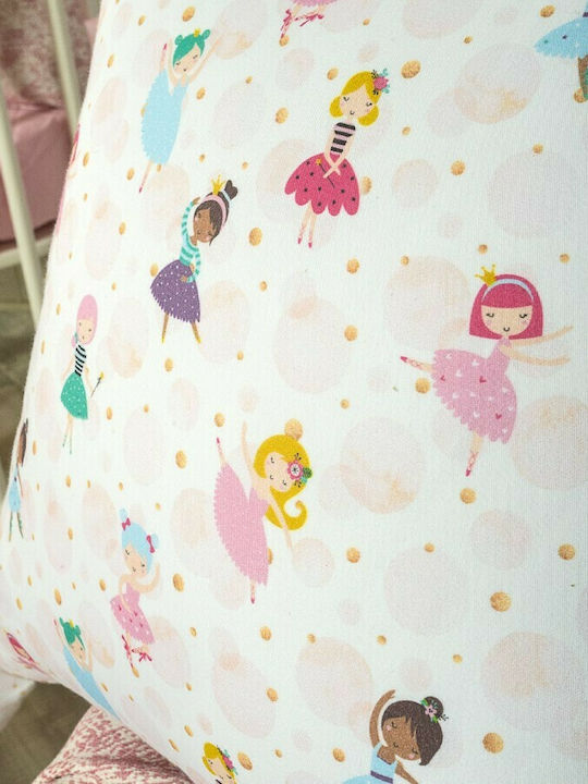 Teoran Kids Decorative Pillow Case Ballerina White 65x65cm