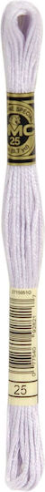 DMC Thread Embroidery Mouliné 117 Cotton Ultra Light Lavender 8m