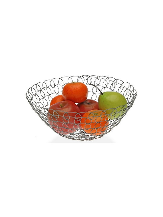 Versa Fruit Bowl Metallic Gray 28x28x12cm