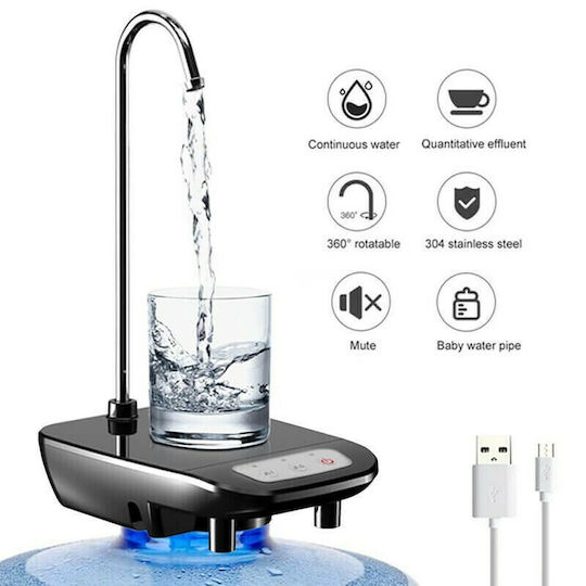 Metallic Battery Powered Water Pump Black