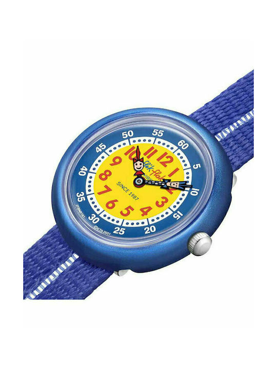 FlikFlak Kids Analog Watch with Fabric Strap Blue