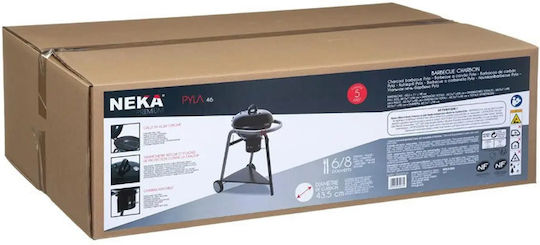 Neka Pyla Grătar cu Cărbune cu Capac și Termometru 60.5x60.5cm