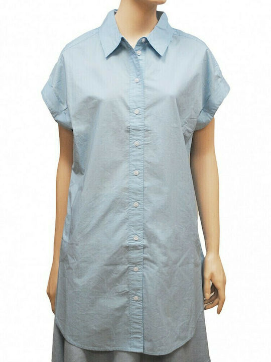 204 Women's Monochrome Short Sleeve Shirt Light Blue