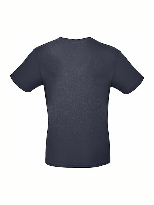 B&C E150 Ανδρικό Διαφημιστικό T-shirt Κοντομάνικο Navy