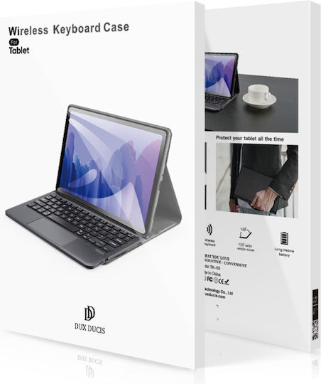 Smartcase Flip Cover Δερματίνης με Πληκτρολόγιο Μαύρο (Galaxy Tab S8 Ultra)