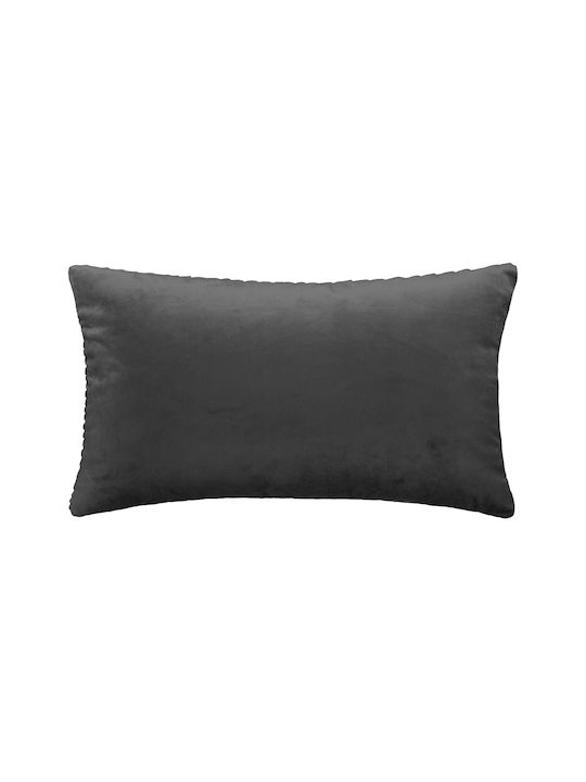 Atmosphera Sofa Cushion A-S Half Fold from Velvet Grey 30x50cm.