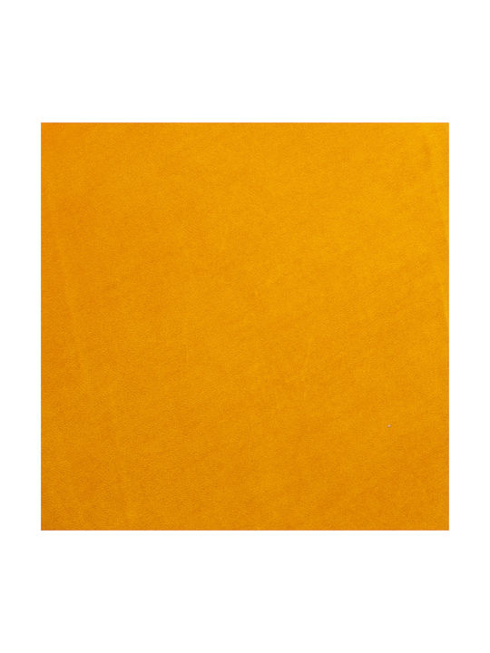 Hocker Für das Wohnzimmer Gepolstert mit Samt Arty Ochra 45.5x45.5x46cm