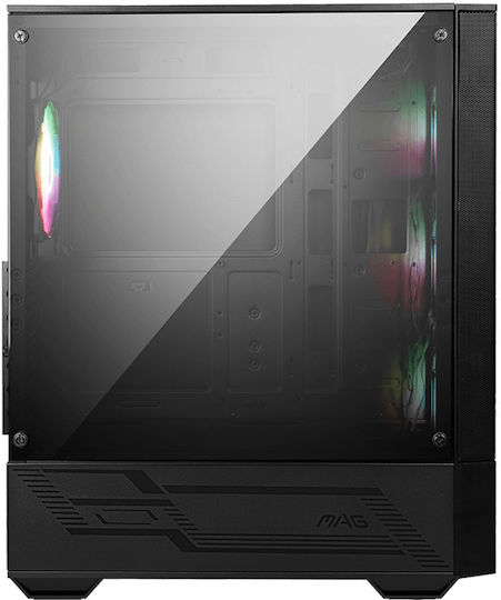 MSI MAG Forge 112R Gaming Midi Tower Computer Case with Side Window and RGB Lighting Black