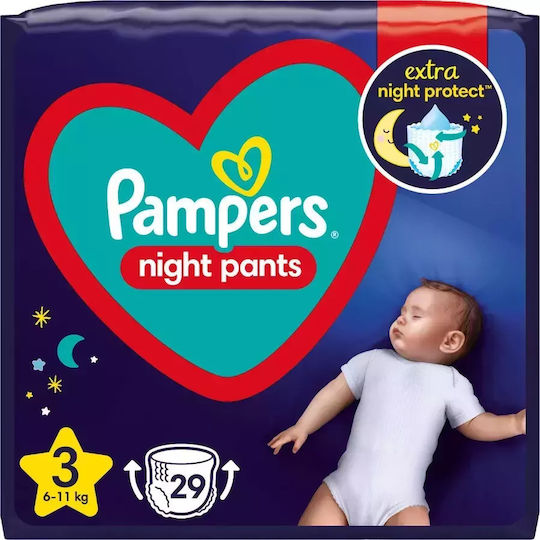 Pampers Πάνες Βρακάκι Night Pants No. 5 για 12-17kg 88τμχ