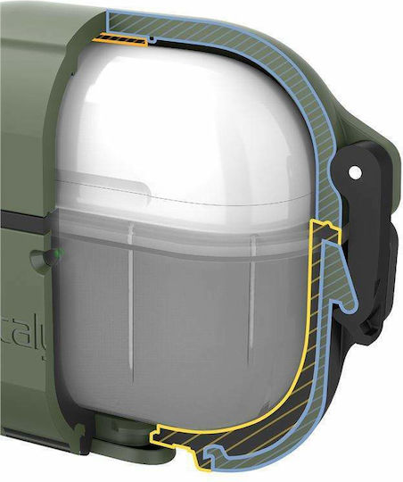 Catalyst Total Protection Калъф с кука Army Green за Apple AirPods 3