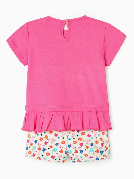 Zippy Kids Set with Shorts Summer 2pcs Pink