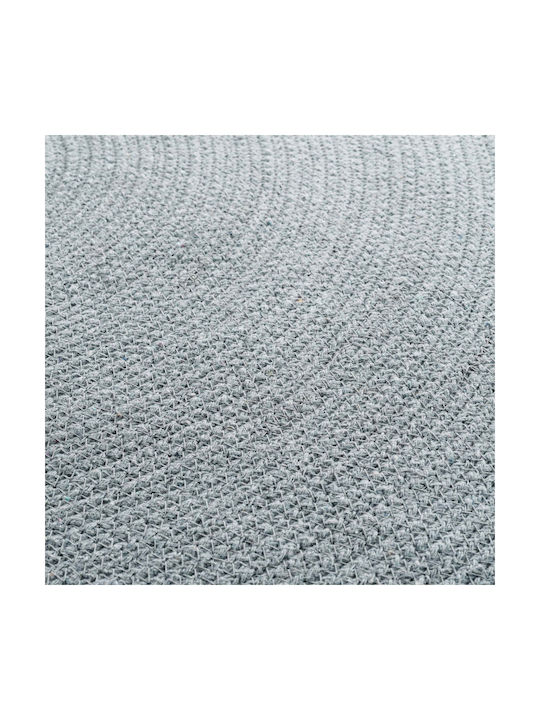 Pompom Party Kinder Teppich Gray Rund mit Durchmesser 90cm