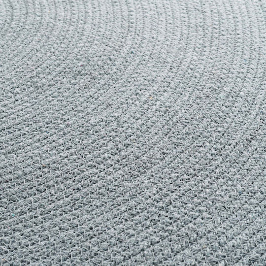 Pompom Party Παιδικό Χαλί Γκρι Στρογγυλό με Διάμετρο 90cm