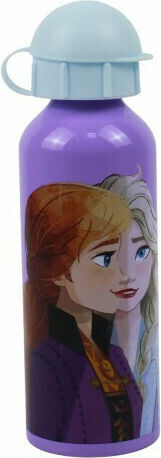 Gim Frozen Kinderflasche Gefroren Aluminium mit Schraubverschluss Auslaufsicher Lila 520ml