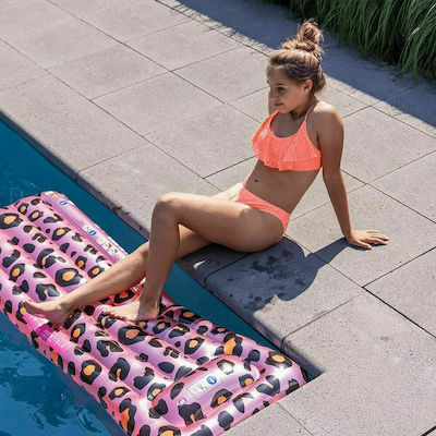 Swim Essentials Luxury Leopard Print Inflatable Mattress Pink