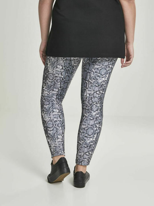 Women's Long Legging  Waisted Grey Snake