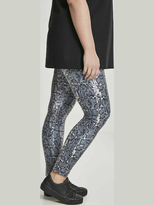 Women's Long Legging  Waisted Grey Snake