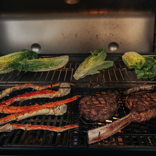 Weber Genesis E-435 Gasgrill Gusseisen Rost 86cmx48cmcm mit 4 cm 14.1kW und Seitenbrenner