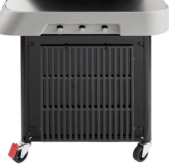 Weber Genesis E-435 Gasgrill Gusseisen Rost 86cmx48cmcm mit 4 cm 14.1kW und Seitenbrenner