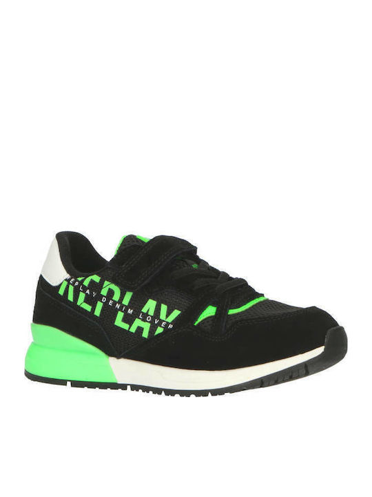 Kinder Sneakers mit Klettverschluss Schwarz