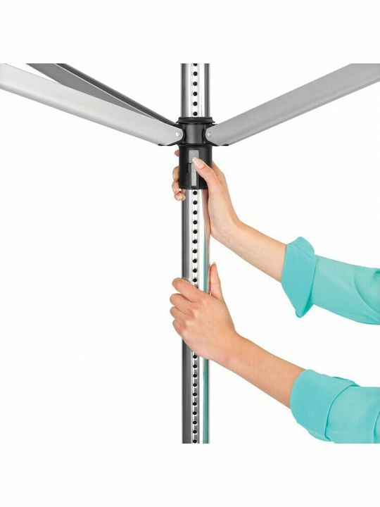 Brabantia Lift-O-Matic Rotary Dryer Metallic Folding Floor Clothes Drying Rack with Hanging Length 50m