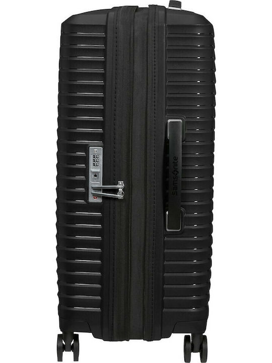 Samsonite Upscape Medium Hard Black Suitcase with 4 Wheels Height 68cm