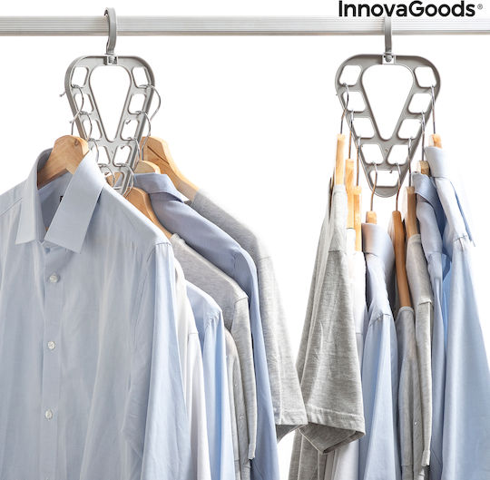 InnovaGoods Orzer Κρεμάστρα Ντουλάπας για Φουλάρια Πλαστική Γκρι V0103535 2τμχ